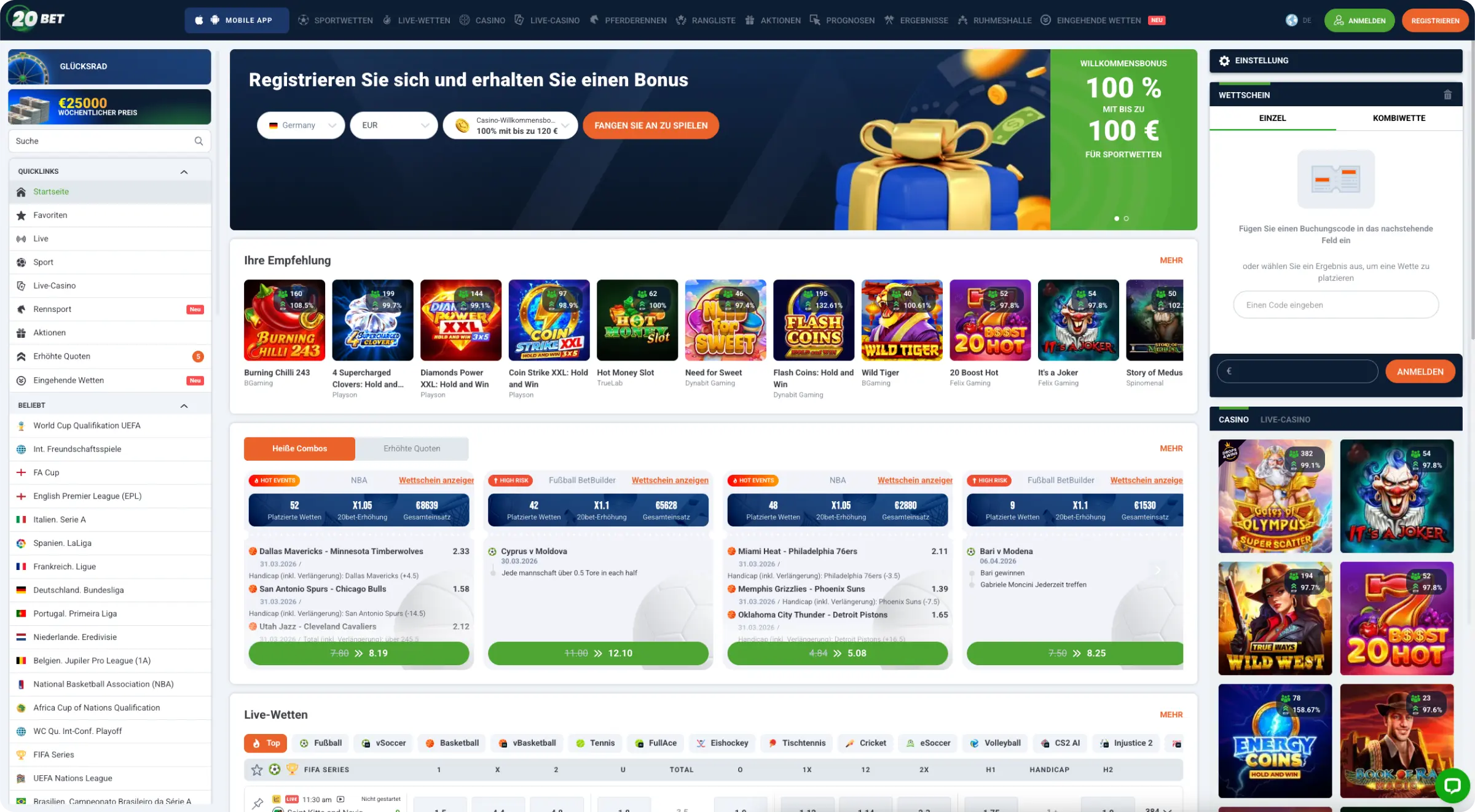 20Bet Sportwettenanbieter mit Schnellen Auszahlungen 20Bet Sportwettenanbieter mit Schnellen Auszahlungen